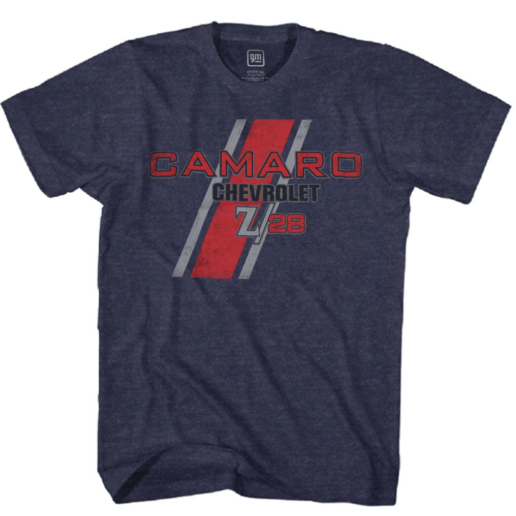 Chevrolet Camaro Z28 Striped Logo T-Shirt Navy product image 1