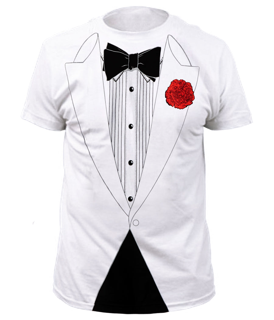 Tuxedo White Prom Costume Party T-Shirt product image 1