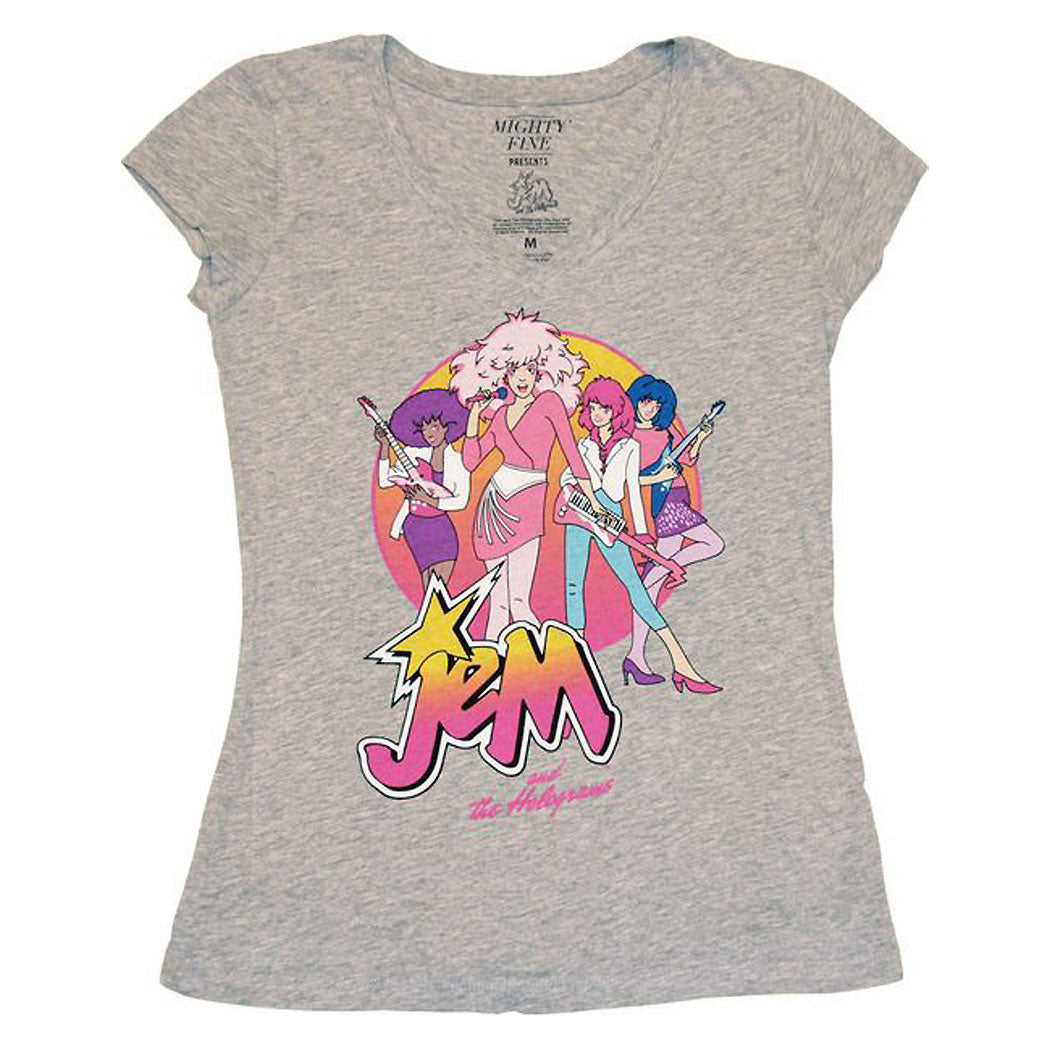Jem and the Holograms Playing Circle V-Neck Shirt product image 1