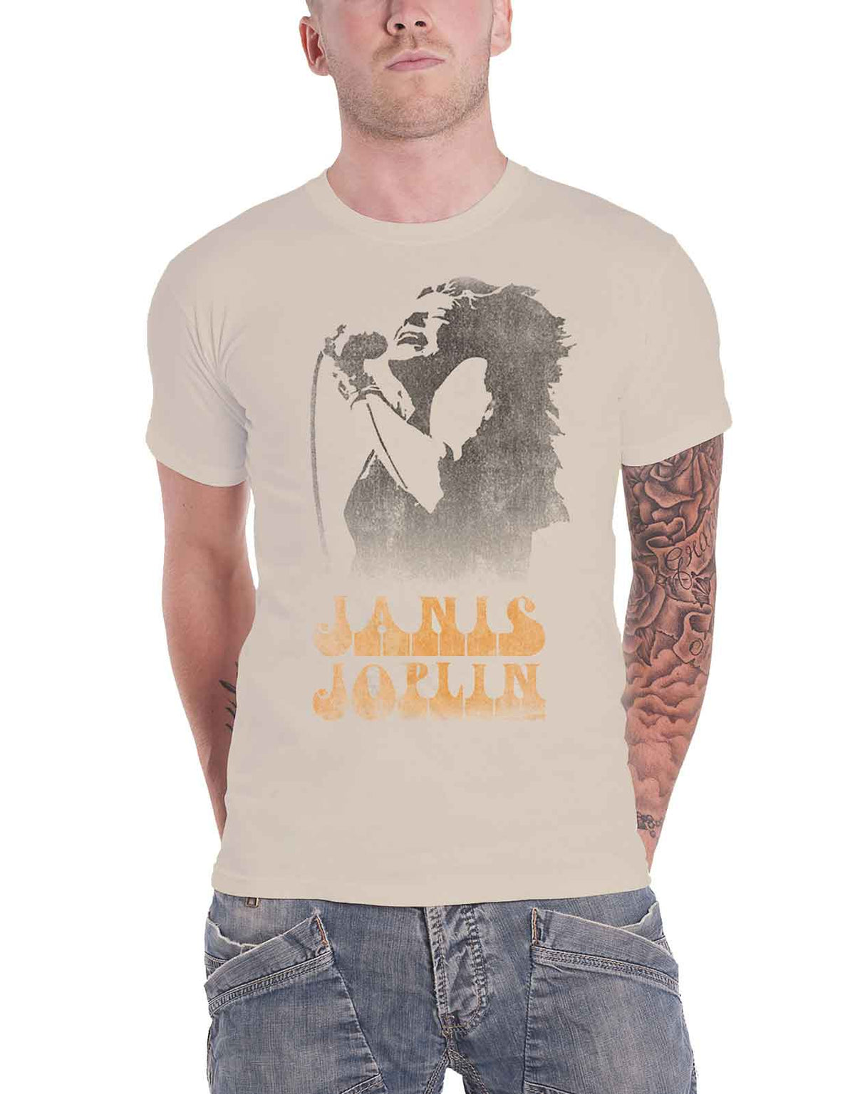 Janis Joplin Working The Mic T Shirt product image 1