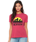 The Lion King Hakuna Matata Junior Women's T-Shirt Red product image 1