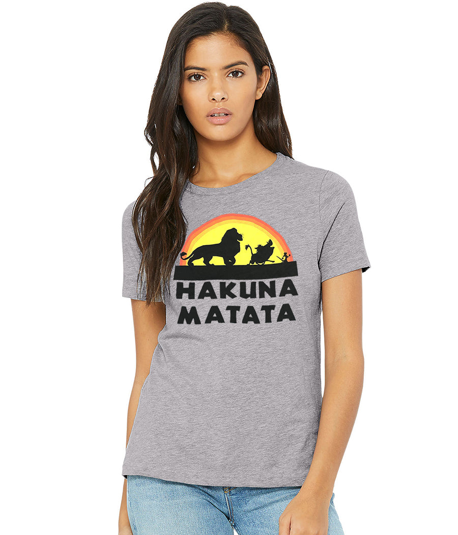 The Lion King Hakuna Matata Junior Women's T-Shirt Grey product image 1