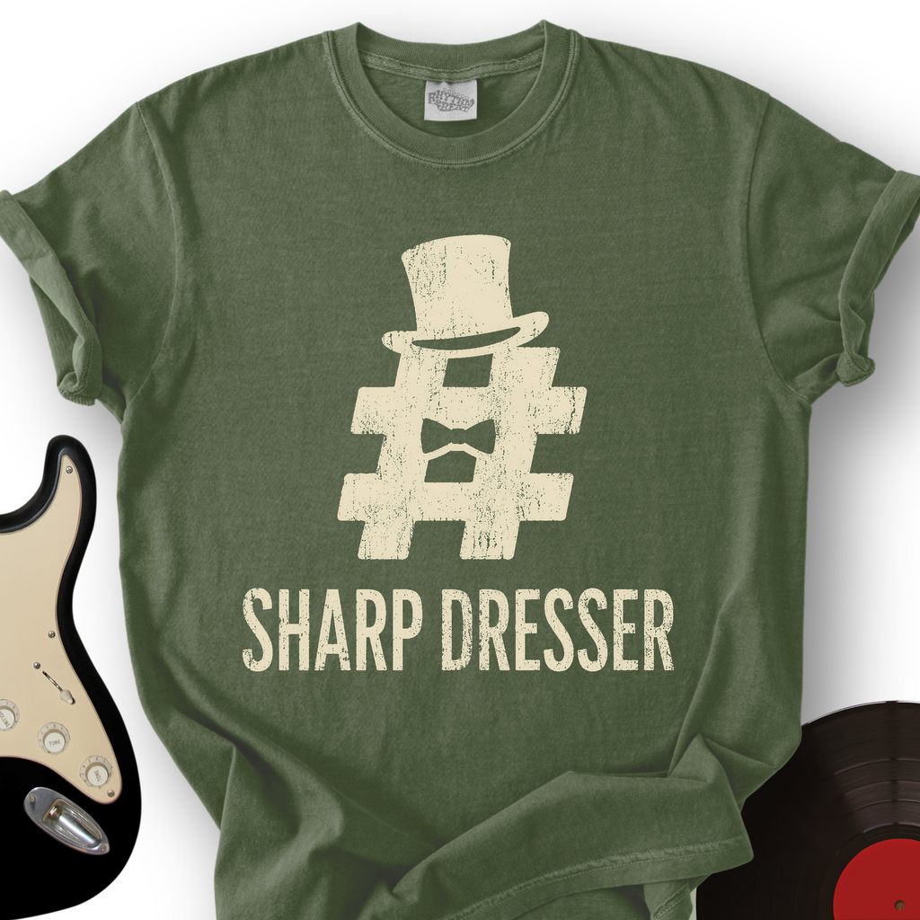 Sharp Dresser Music Note T-Shirt product image 4