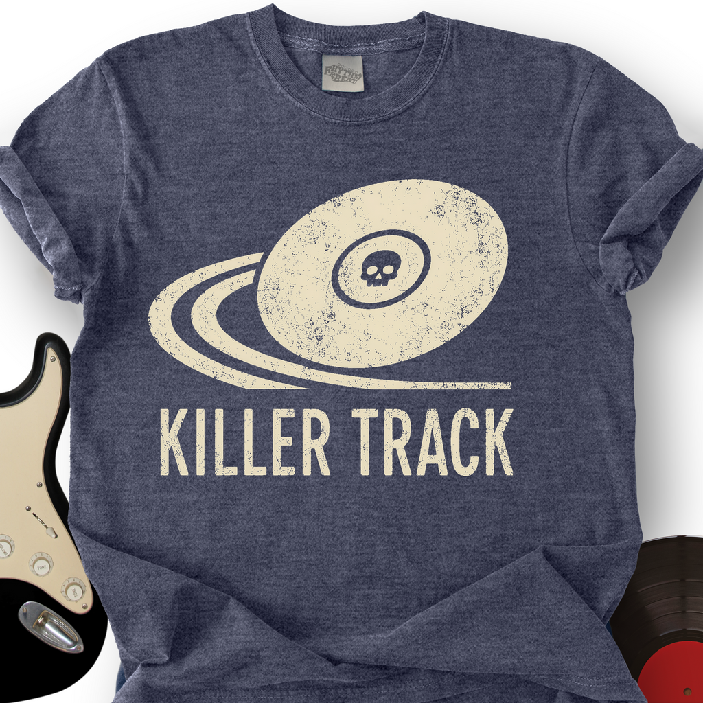 Killer Track Skull Vinyl T-Shirt product image 3