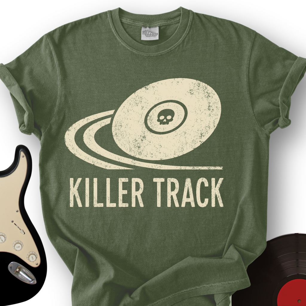 Killer Track Skull Vinyl T-Shirt product image 4
