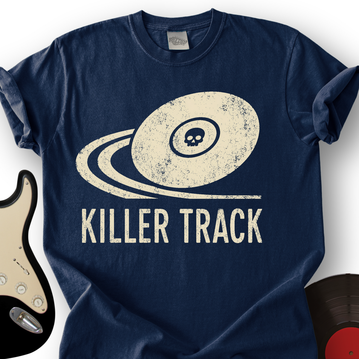 Killer Track Skull Vinyl T-Shirt product image 5