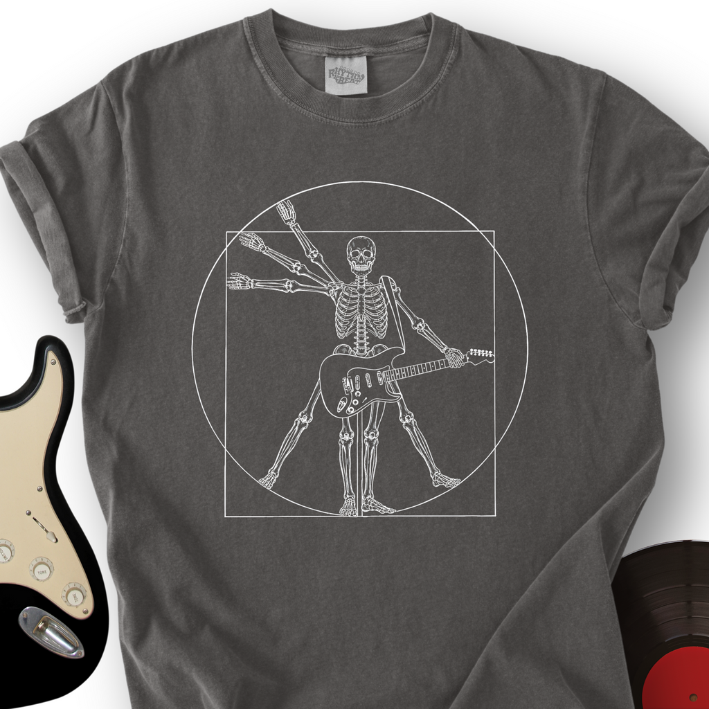 Vitruvian Guitar Skeleton T-Shirt product image 2