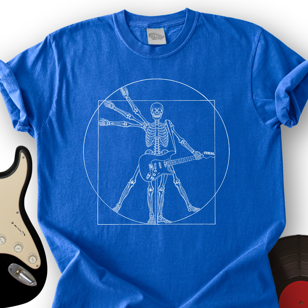 Vitruvian Guitar Skeleton T-Shirt product image 6