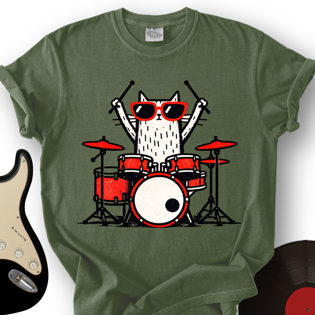 Blocky Cat Drums T-Shirt product image 4