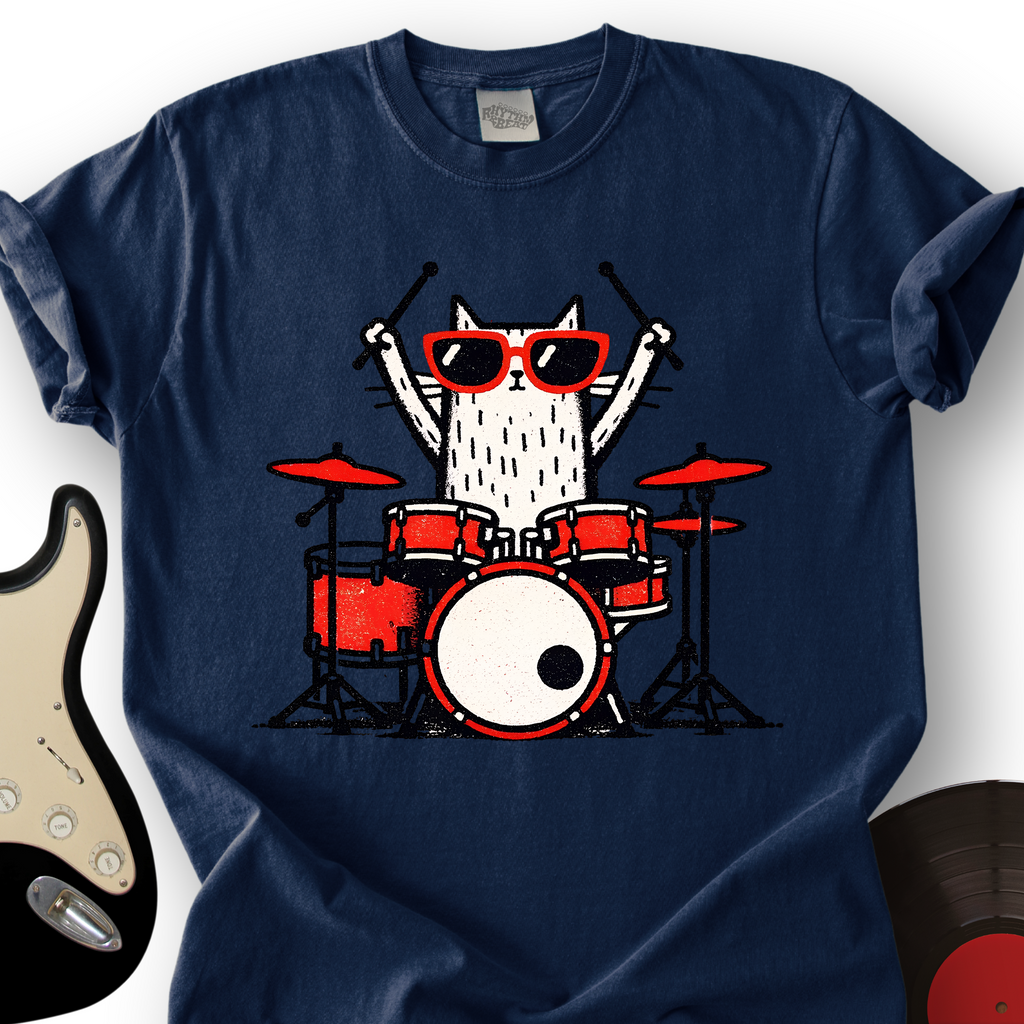 Blocky Cat Drums T-Shirt product image 5
