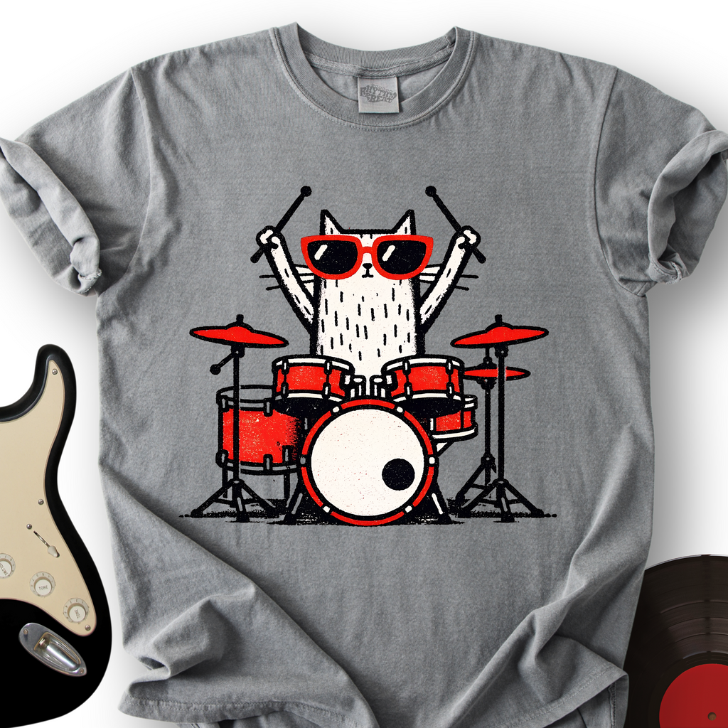 Blocky Cat Drums T-Shirt product image 7