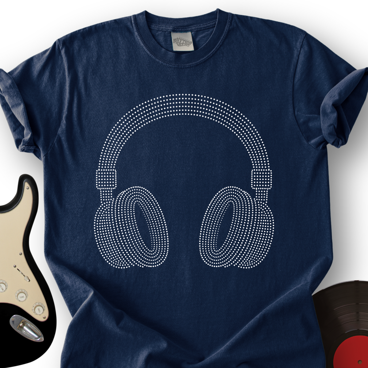 Dotwork Headphones T-Shirt product image 5