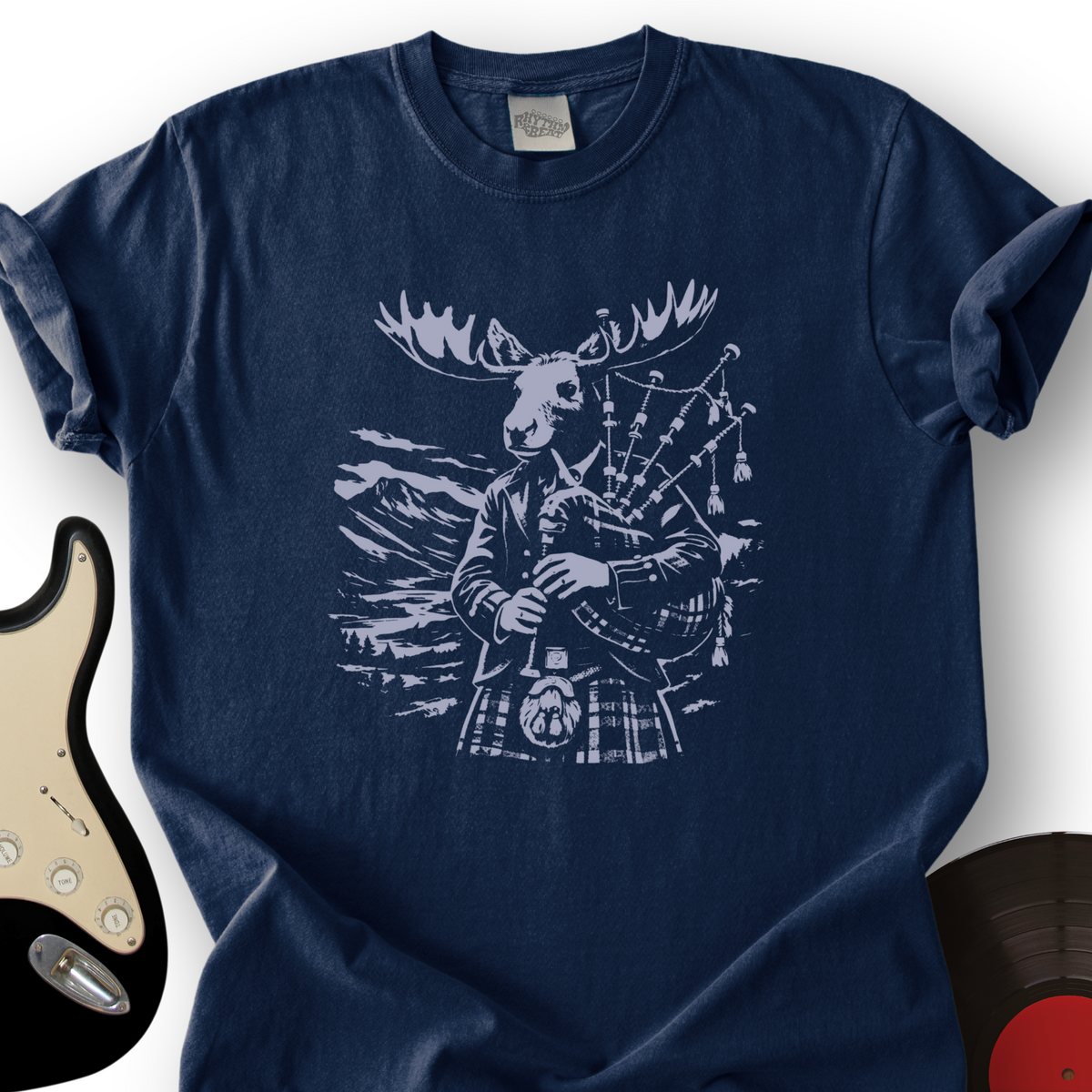Moose Bagpiper T-Shirt product image 5
