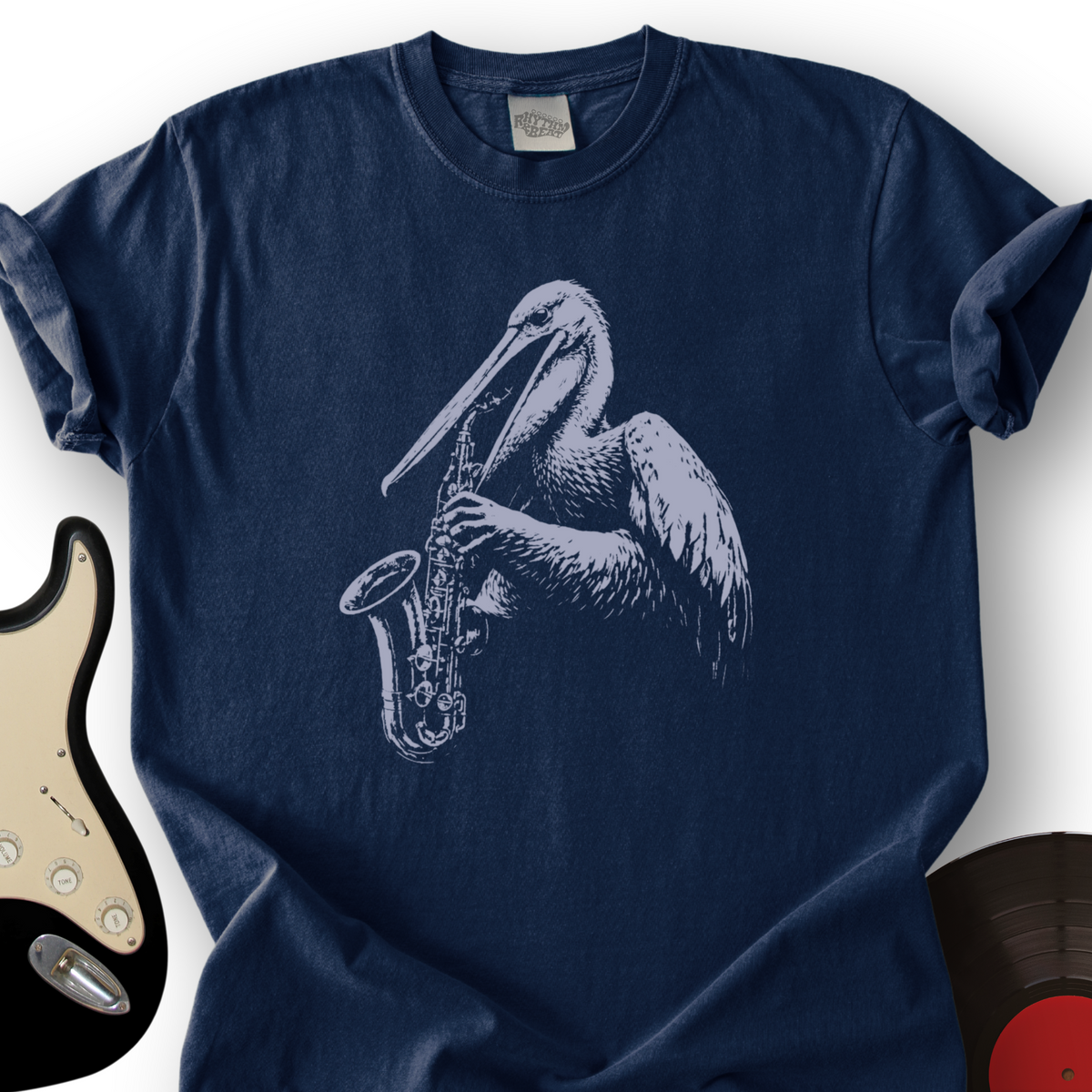 Pelican Saxophonist T-Shirt product image 5