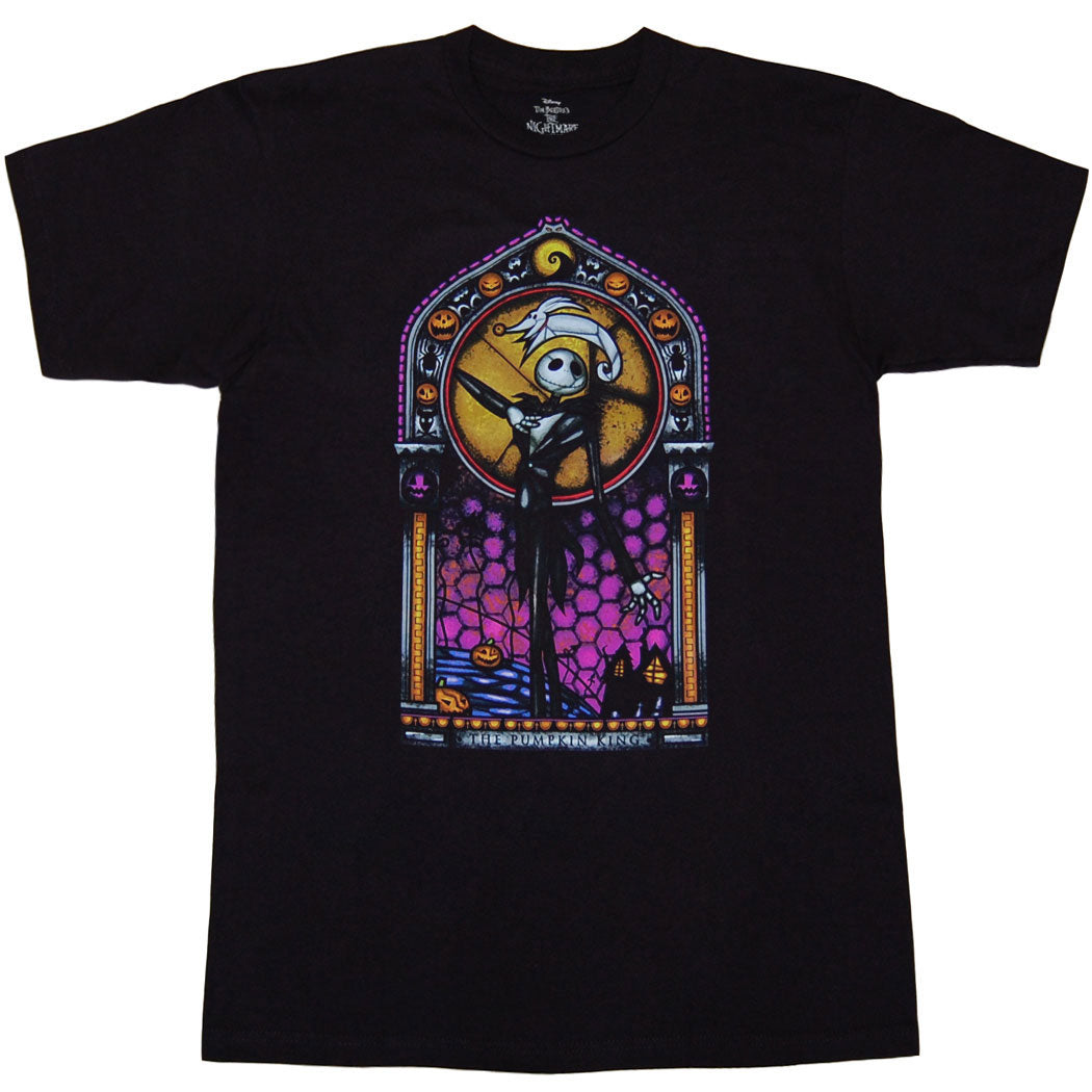 Nightmare Before Christmas Jack Stained Glass T-Shirt product image 1