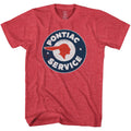 Pontiac Service Distressed Logo T-Shirt Red product image 1