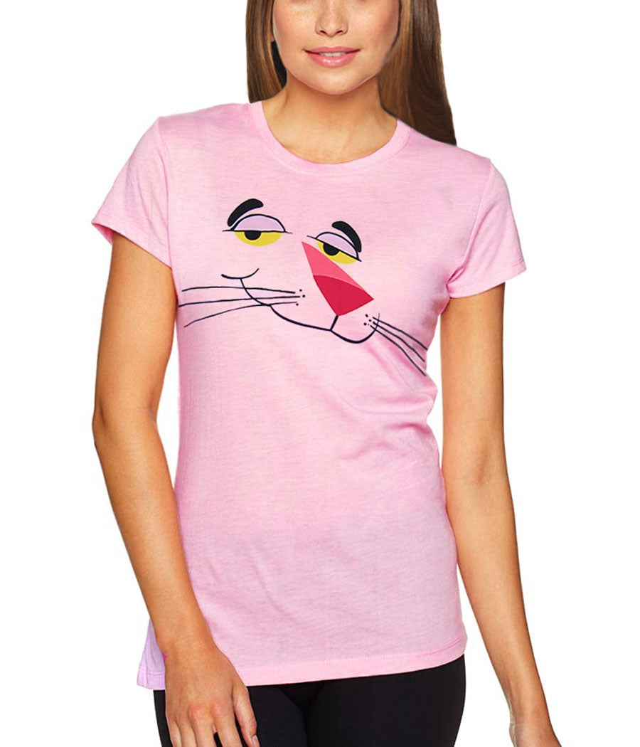 Pink Panther Face Junior Women's T-Shirt product image 1
