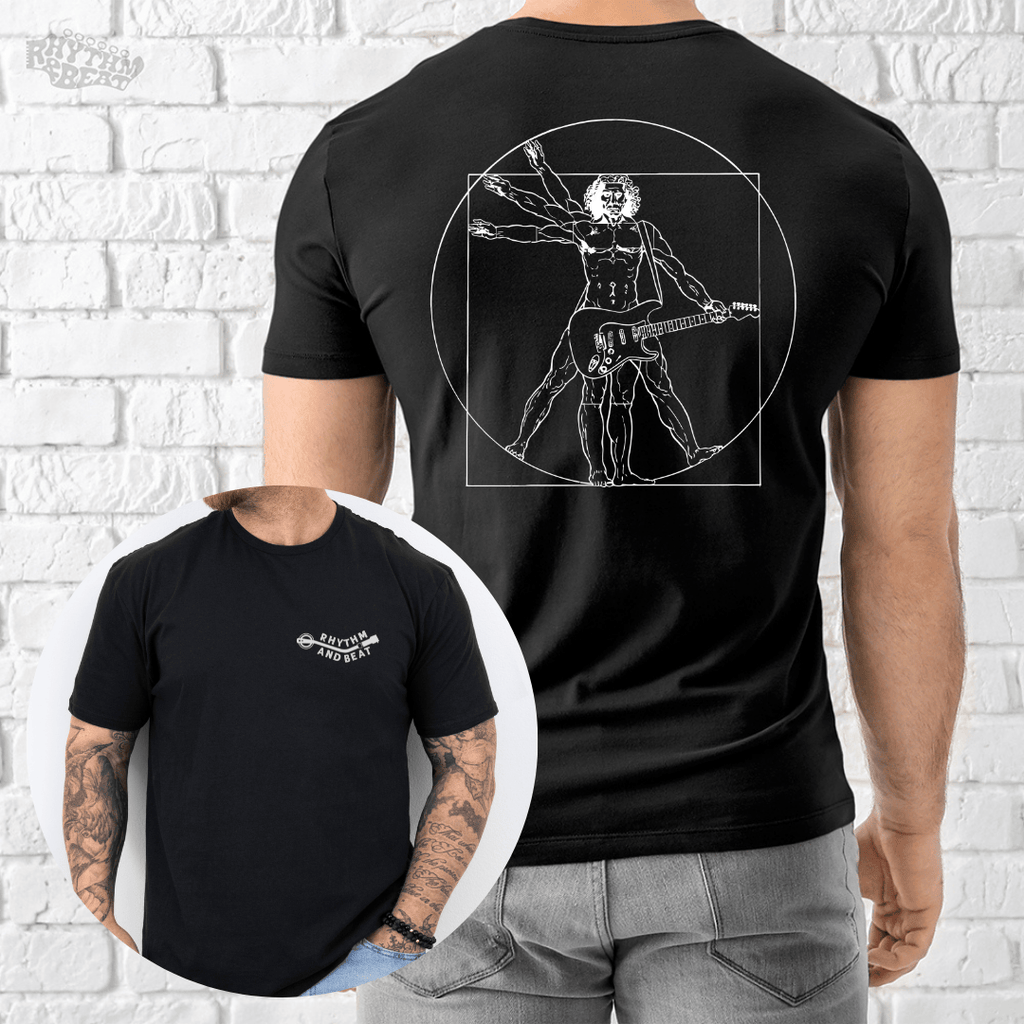 Vitruvian Guitar Player T-Shirt product image 4