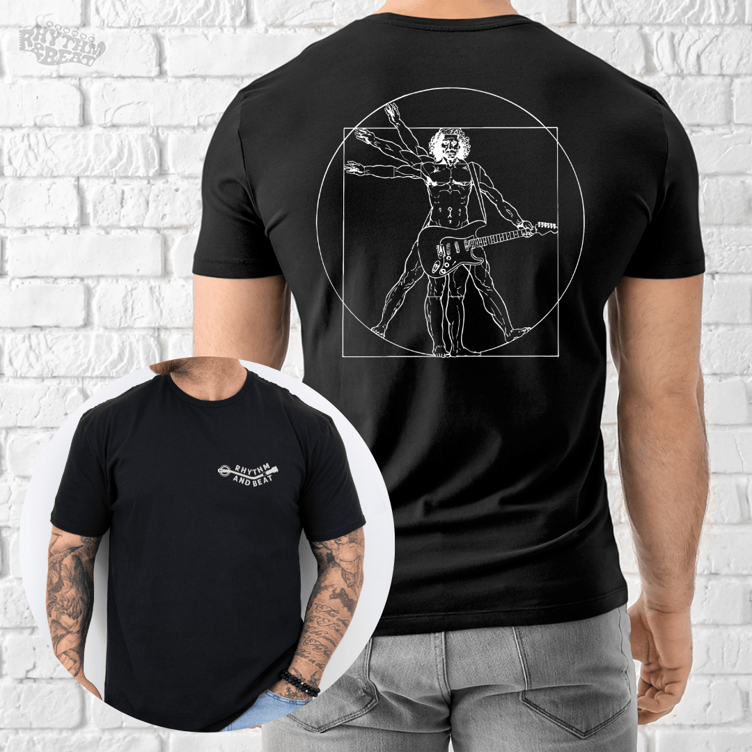 Vitruvian Guitar Player T-Shirt product image 4