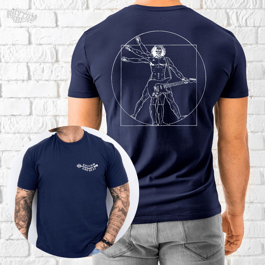Vitruvian Guitar Player T-Shirt product image 2