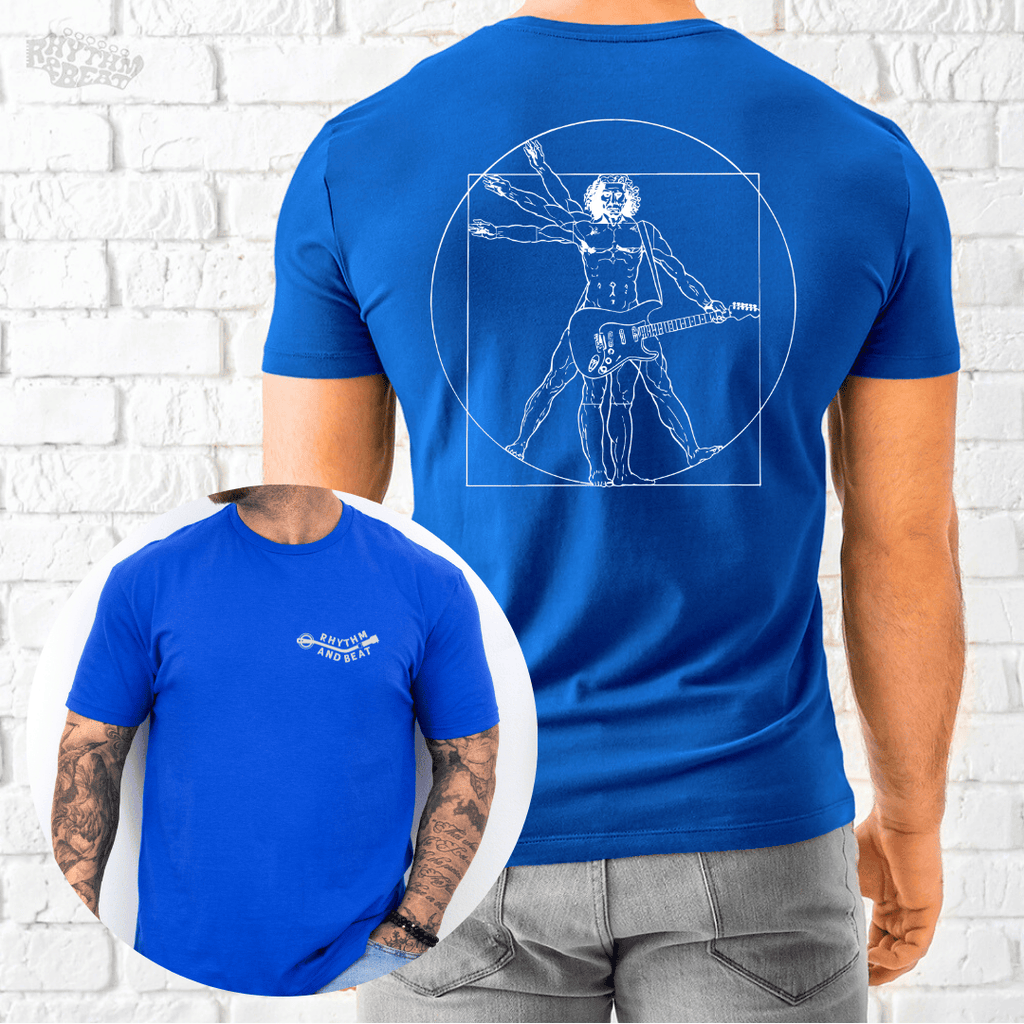 Vitruvian Guitar Player T-Shirt product image 3
