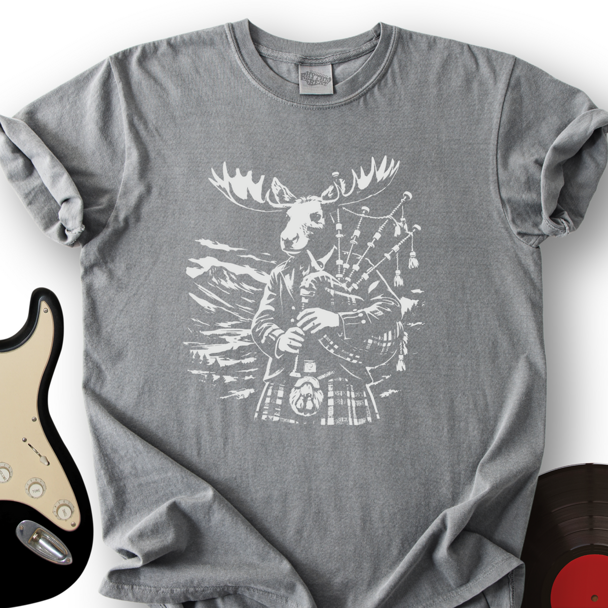 Moose Bagpiper T-Shirt product image 7