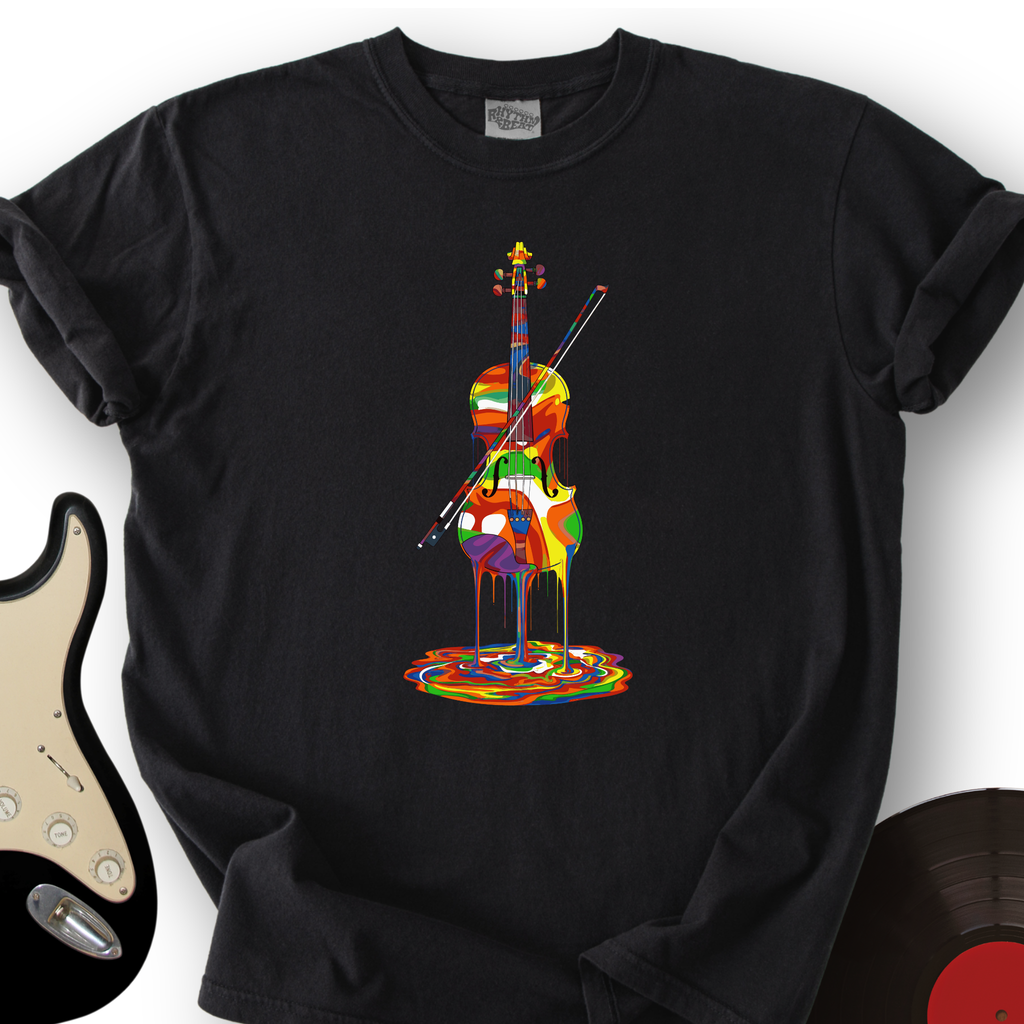 Melting Rainbow Violin T-Shirt product image 7