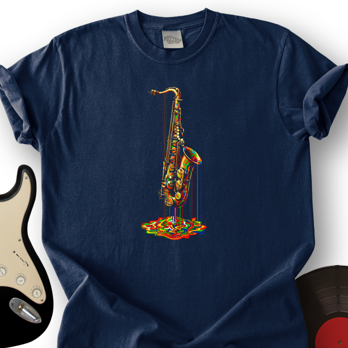 Melting Rainbow Sax T-Shirt product image 3