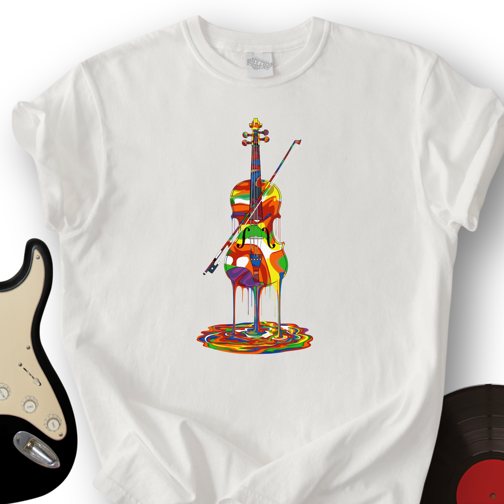 Melting Rainbow Violin T-Shirt product image 6